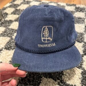 VTG Blue Corduroy Cap Adjustable One size Adult
